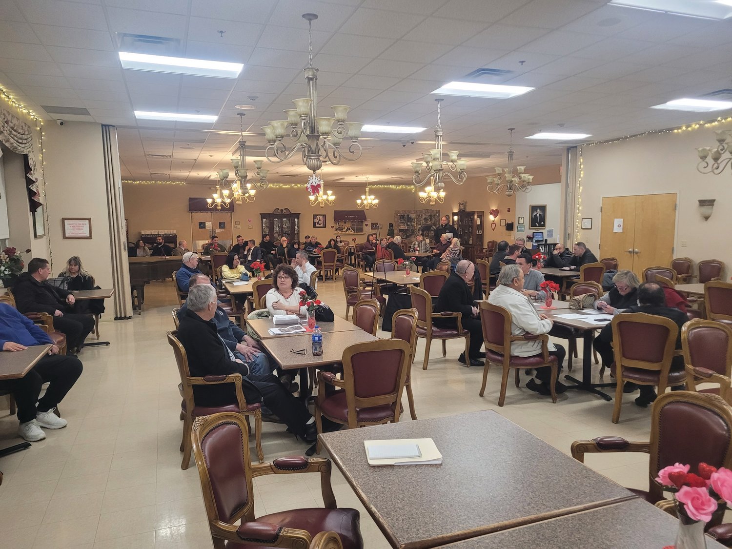 FIRST MEETING: The Johnston Senior Center was packed on Feb. 15. Abutters and other concerned town residents were eager to hear details connected to five proposed solar field projects in town.